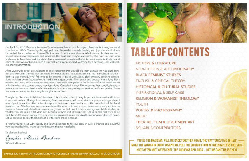 Lemonade syllabus celebrates black womanhood