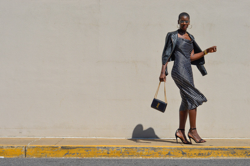 Zara polka dot slip dress